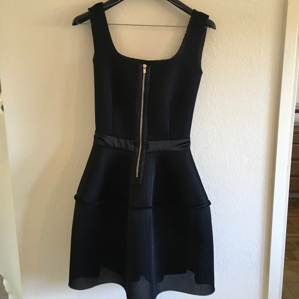 MAJE Black Mesh Mini Bell Dress Sz 1/S/34 NWT - Picture 1 of 8